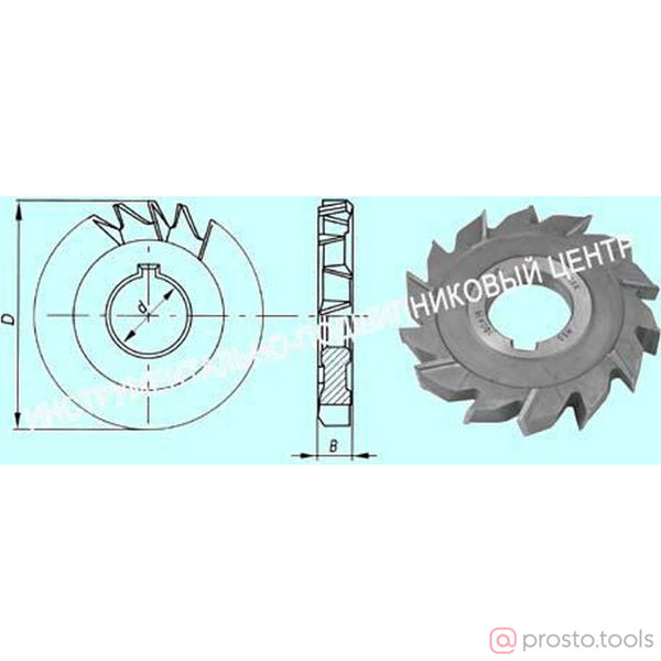 Изображение Фреза дисковая 3-сторон. 63*10*22, Z=12 (Р6М5) CNIC
