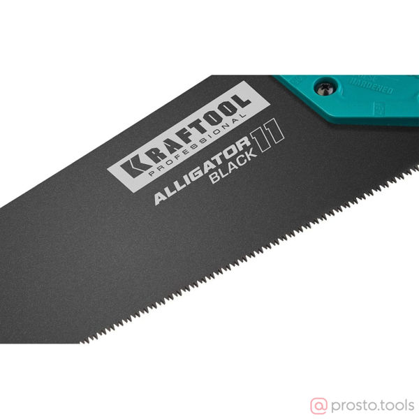 Изображение Ножовка 400мм 11 TPI 3D зуб для точного реза "Alligator BLACK"//KRAFTOOL