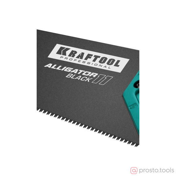 Изображение Ножовка 400мм 11 TPI 3D зуб для точного реза "Alligator BLACK"//KRAFTOOL