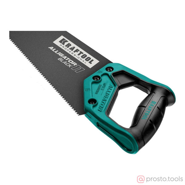 Изображение Ножовка 400мм 11 TPI 3D зуб для точного реза "Alligator BLACK"//KRAFTOOL