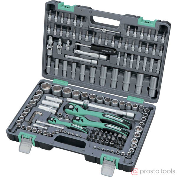 Изображение Набор инструмента 151 пр. пласт. кейс 1/4", 3/8", 1/2" (STELS)