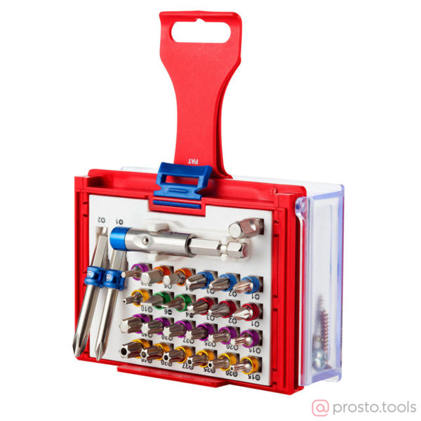 Изображение Набор вставок (бит) 1/4" TORX, HEX, PZ, PH, SLOT, 28 пред. (МАСТАК)