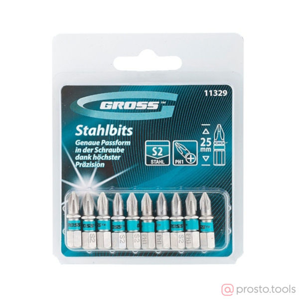 Изображение Набор бит Ph1 x 25 мм 10 шт. Gross