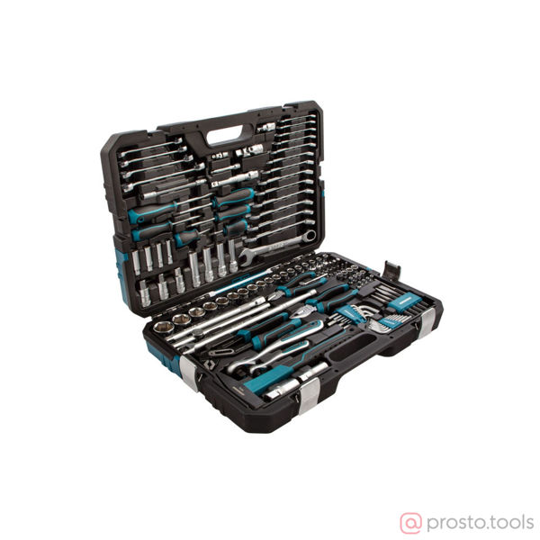 Изображение Набор инструмента 115 пр. пласт. кейс 1/2", 1/4" 120 зубьев (Gross)