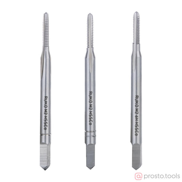 Изображение Метчик ручной компл. М2*0,4 HSS-E 6H DIN352 SET-3 //RUKO
