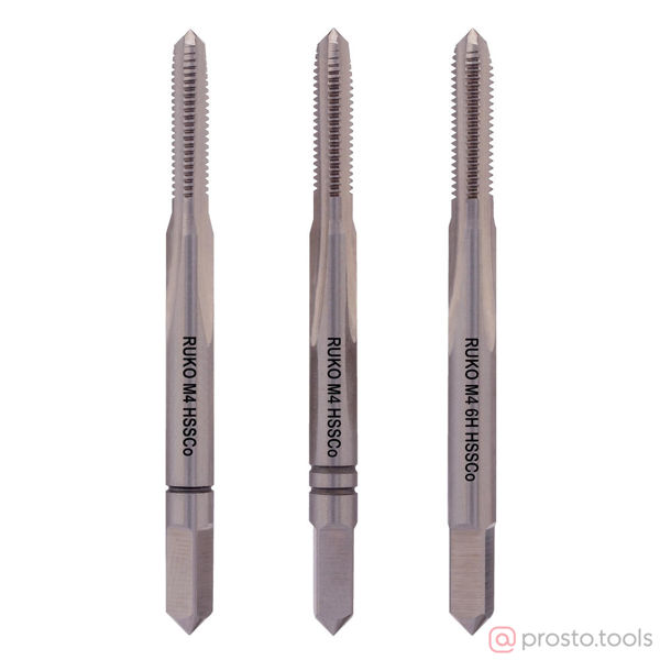 Изображение Метчик ручной компл. М4*0,7 HSS-E 6H DIN352 SET-3 //RUKO
