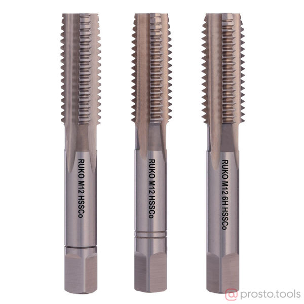 Изображение Метчик ручной компл. М12*1,75 HSS-E 6H DIN352 SET-3 //RUKO