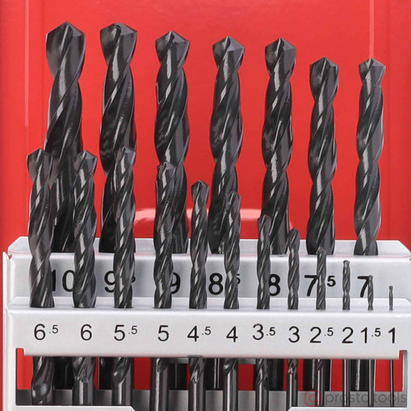 Изображение Набор сверл по металлу 1-10мм 19шт HSS-R 118° DIN338 205212 //RUKO