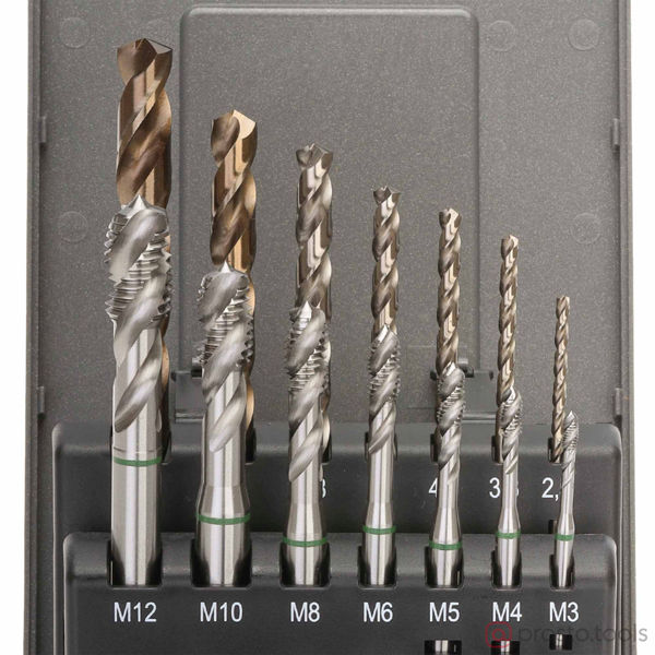 Изображение Набор метчиков M3-M12 машинных HSSE DIN371/376 14пр 245052RO //RUKO