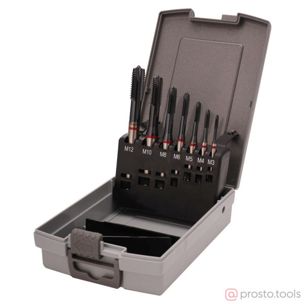 Изображение Набор метчиков M3-M12 машинных HSSE-TiALN DIN371/376 7пр 245068RO //RUKO