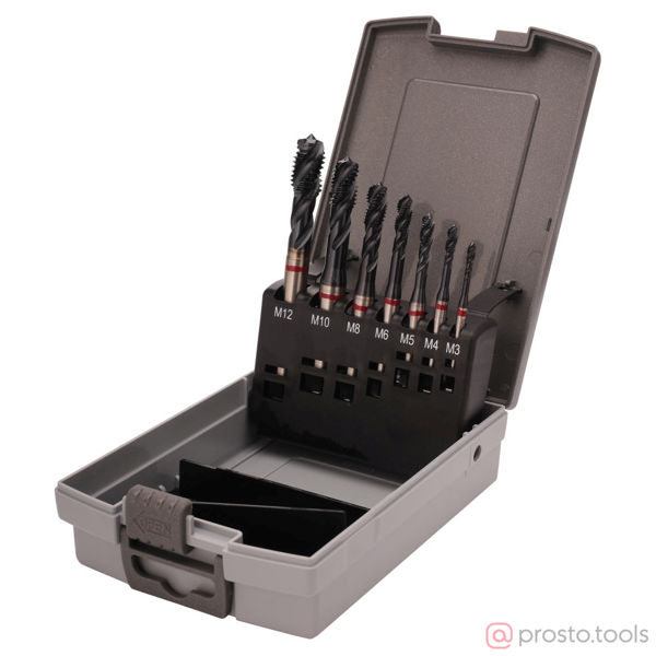 Изображение Набор метчиков M3-M12 машинных HSSE-TiALN DIN371/376 7пр 245069RO //RUKO