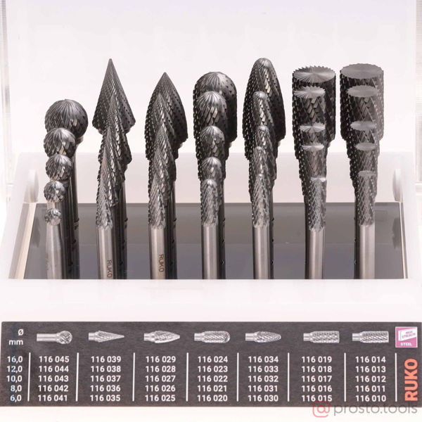 Изображение Набор борфрез тв.спл. 35шт HM S=6мм 116008 //RUKO