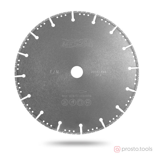 Изображение Диск алмазный 302х25,4 по металлу F/M, сухой, 302D-3.1T-3W-25.4 Д.О. //MESSER