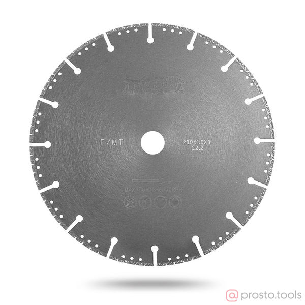 Изображение Диск алмазный 230х22,2 по металлу FM/T, сухой, тонкий, 230D-1.6T-3W-22.2 //MESSER