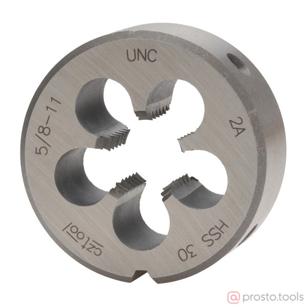 Изображение Плашка дюймовая UNC 5/8" 11 ниток/дюйм HSS DIN EN 22568 2A 45x18мм //Bucovice Tools