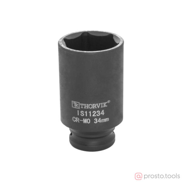 Изображение Головка ударная 1/2" 34мм 6-гран. глубокая IS11234 //THORVIK
