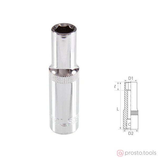 Изображение Головка торц. 3/8" 8мм 6-гран. глубокая //TOLSEN