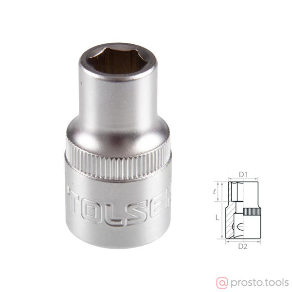 Изображение Головка торц. 1/2" 10мм 6-гран. //TOLSEN