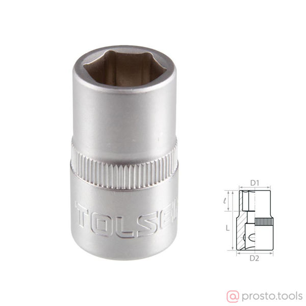 Изображение Головка торц. 1/2" 12мм 6-гран. //TOLSEN