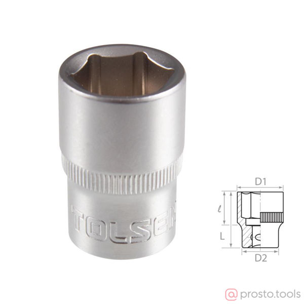 Изображение Головка торц. 1/2" 15мм 6-гран. //TOLSEN