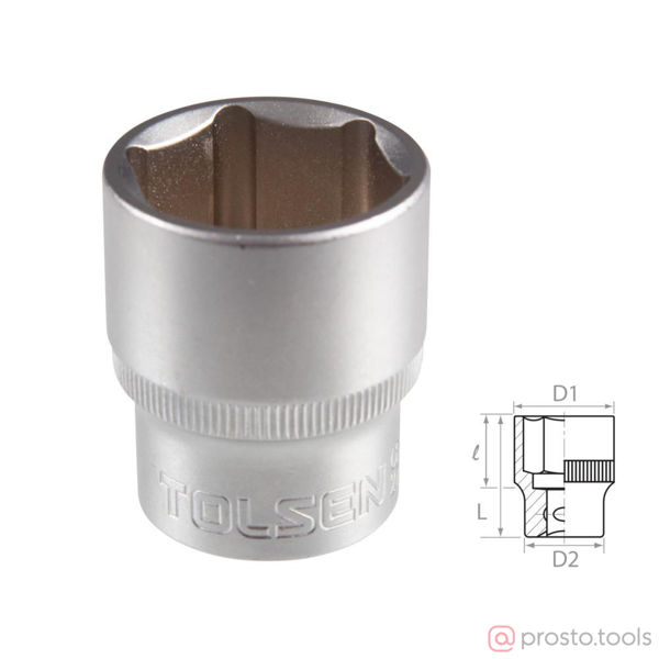 Изображение Головка торц. 1/2" 32мм 6-гран. //TOLSEN