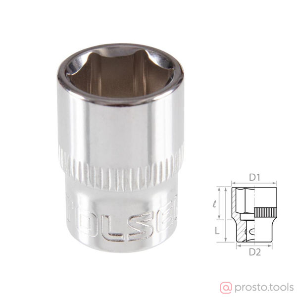 Изображение Головка торц. 3/8" 14мм 6-гран. //TOLSEN