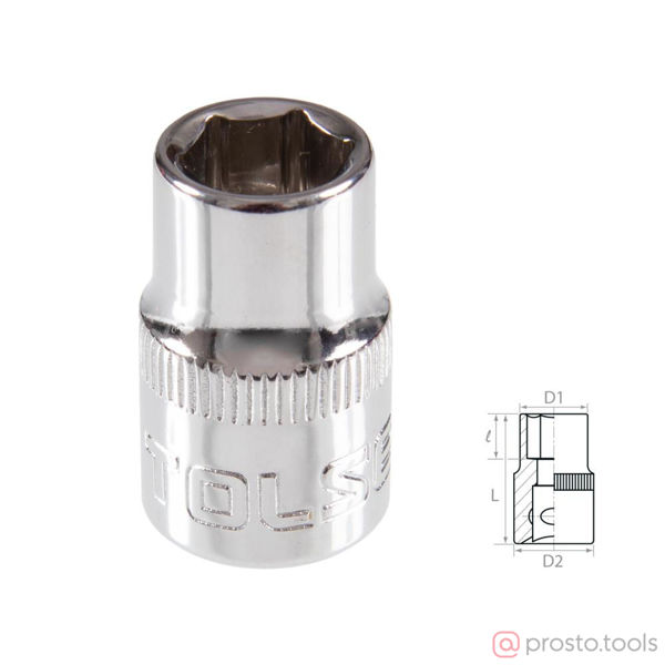 Изображение Головка торц. 3/8" 9мм 6-гран. //TOLSEN