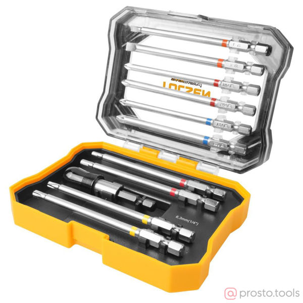 Изображение Набор вставок (бит) 1/4" TORX, HEX, PZ, PH, SLOT, 11пр. //TOLSEN