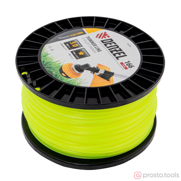 Изображение Леска для триммера 3,0мм 166м звезда FLEX CORD //DENZEL