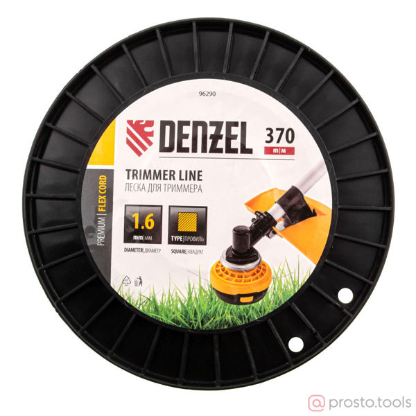 Изображение Леска для триммера 1,6мм 370м квадрат FLEX CORD //DENZEL