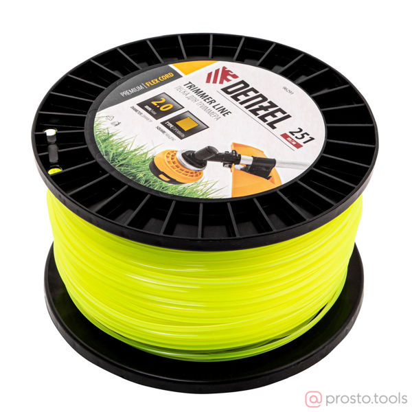 Изображение Леска для триммера 2,0мм 251м квадрат FLEX CORD //DENZEL