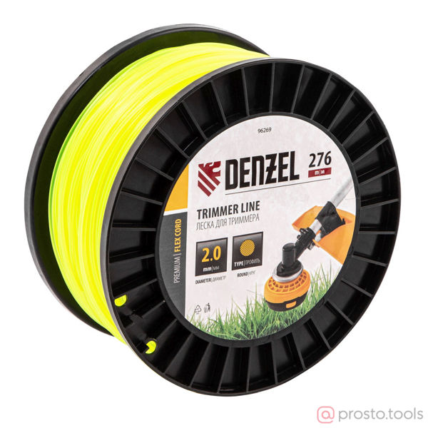 Изображение Леска для триммера 2,0мм 276м круглая FLEX CORD //DENZEL