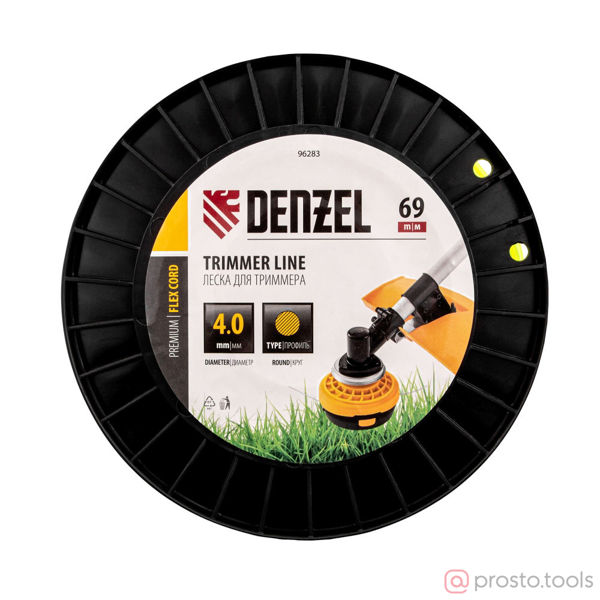 Изображение Леска для триммера 4,0мм 69м круглая FLEX CORD //DENZEL