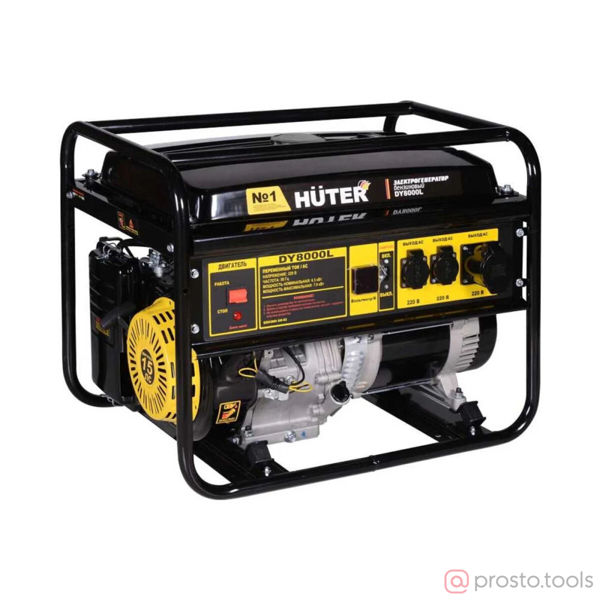 Изображение Генератор бенз. 6,5/7кВт DY8000L //HUTER