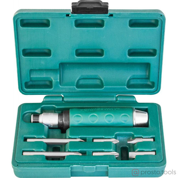 Изображение Отвертка со сменными вставками (битами) SL8/10, PH2/3х36, PH2/3х80, 7пр. ударная AG010055A //JONNESW