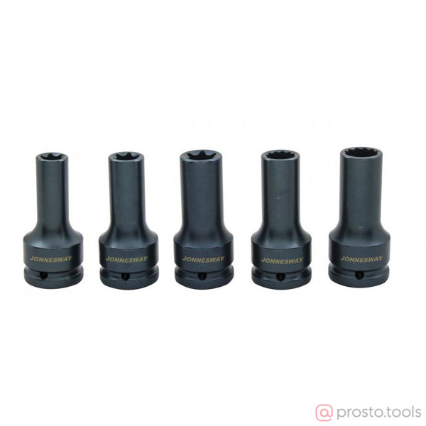 Изображение Набор головок 3/4" E18/E20/E24/17мм/19мм 12-гр. 5пр. для болтов ГБЦ MAN AN040264 //JONNESWAY