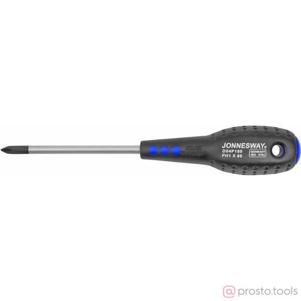 Изображение Отвертка крестовая 80мм PH1 FULL STAR D04P180 //JONNESWAY