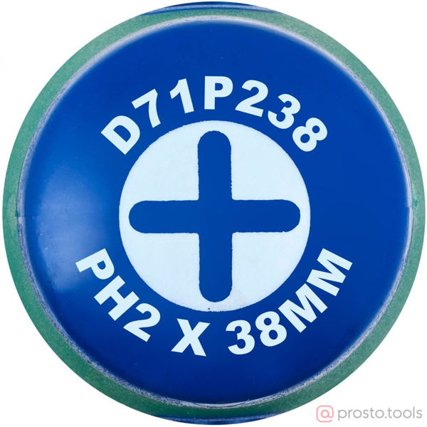 Изображение Отвертка крестовая 38мм PH2 ANTI-SLIP GRIP D71P238 //JONNESWAY