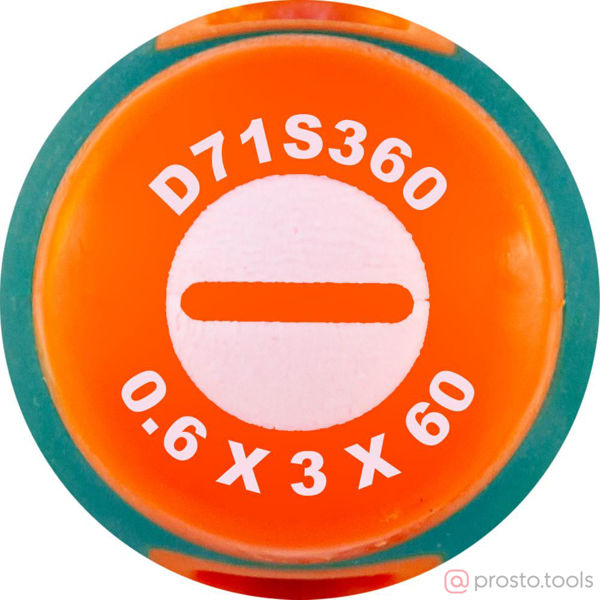 Изображение Отвертка шлицевая 60х3,0 ANTI-SLIP GRIP D71S360 //JONNESWAY
