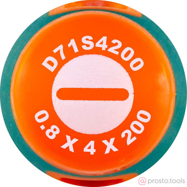 Изображение Отвертка шлицевая 200х4,0 ANTI-SLIP GRIP D71S4200 //JONNESWAY