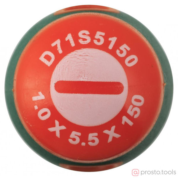 Изображение Отвертка шлицевая 150х5,5 ANTI-SLIP GRIP D71S5150 //JONNESWAY