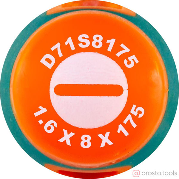 Изображение Отвертка шлицевая 175х8,0 ANTI-SLIP GRIP D71S8175 //JONNESWAY