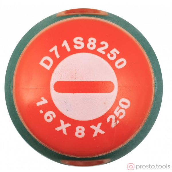 Изображение Отвертка шлицевая 250х8,0 ANTI-SLIP GRIP D71S8250 //JONNESWAY
