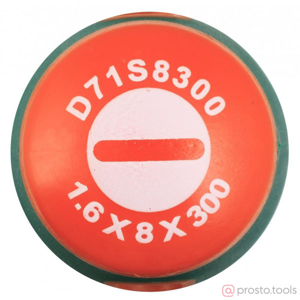 Изображение Отвертка шлицевая 300х8,0 ANTI-SLIP GRIP D71S8300 //JONNESWAY