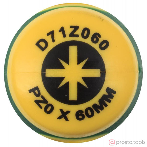 Изображение Отвертка крестовая 60мм PZ0 2-х комп. рукоятка POZIDRIV ANTI-SLIP GRIP D71Z060 //JONNESWAY