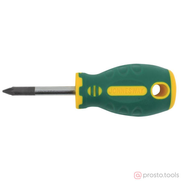 Изображение Отвертка крестовая 38мм PZ1 2-х комп. рукоятка POZIDRIV ANTI-SLIP GRIP D71Z138 //JONNESWAY