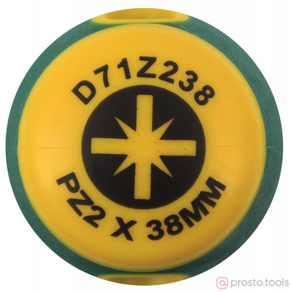 Изображение Отвертка крестовая 38мм PZ2 2-х комп. рукоятка POZIDRIV ANTI-SLIP GRIP D71Z238 //JONNESWAY