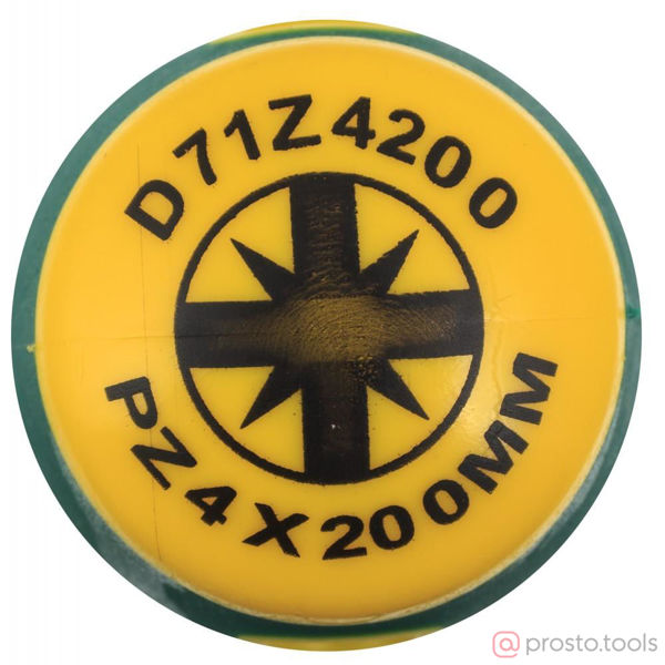 Изображение Отвертка крестовая 200мм PZ4 2-х комп. рукоятка POZIDRIV ANTI-SLIP GRIP D71Z4200 //JONNESWAY