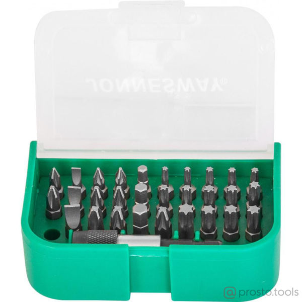 Изображение Набор вставок (бит) 1/4" TORX, HEX, PZ, PH, SLOT, 31 пр. DBT31B //JONNESWAY