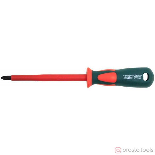Изображение Отвертка крестовая 150мм PH3 (до 1000В) DV13P3150 //JONNESWAY